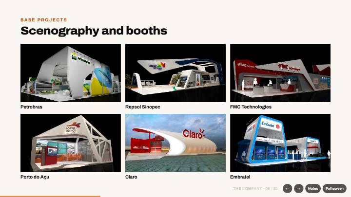 Slide 6: Scenography and booths