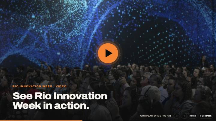 Slide 8: Video · Rio Innovation Week